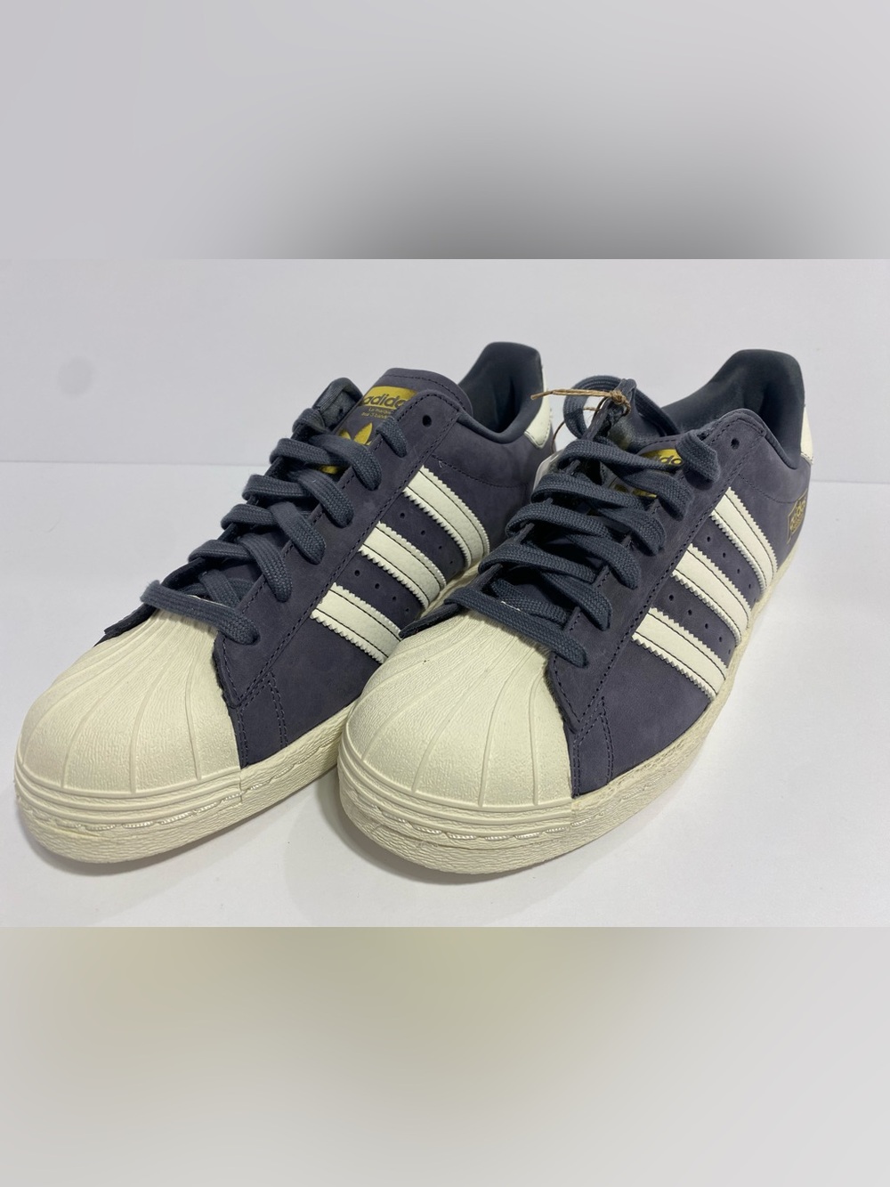 Adidas Superstar 80 ADV in the Aurora Onix / Chalk White colorway